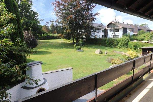 Balkonblick in Garten