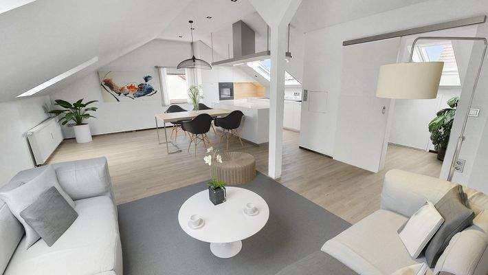 Wohnen DG - Einrichtungsbeispiel