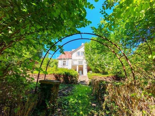 majestätischer Blick aus dem Garten