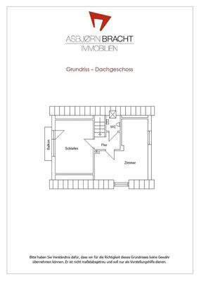 Grundriss Dachgeschoss ohne Gewähr - nicht maßstab