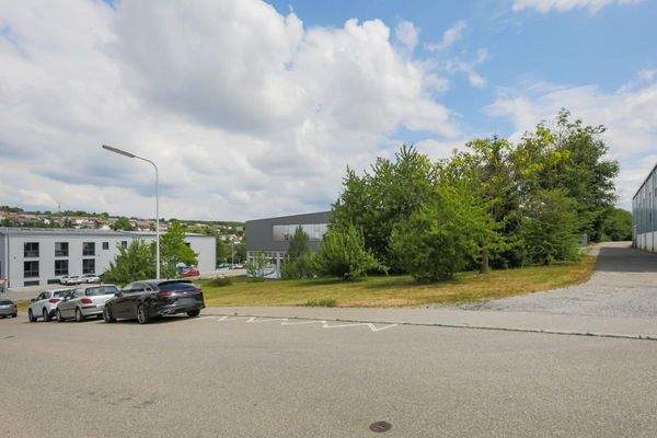 Straßenansicht mit Zufahrt Rückseite