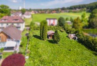 Blick auf das Grundstück