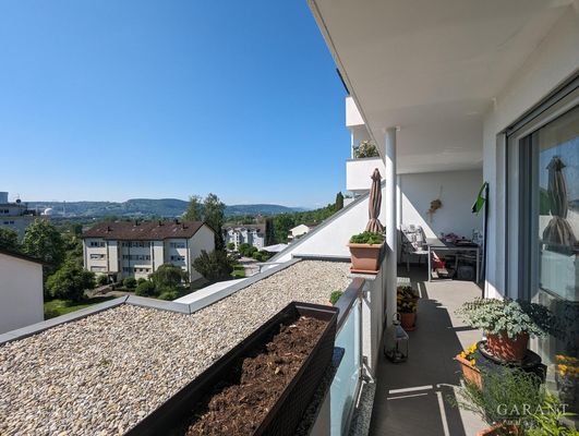 Balkon mit Blick über Waldshut