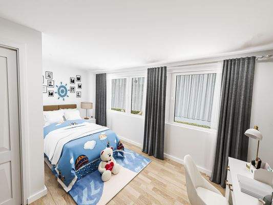 Büro (Zimmer) mit Visualisierung