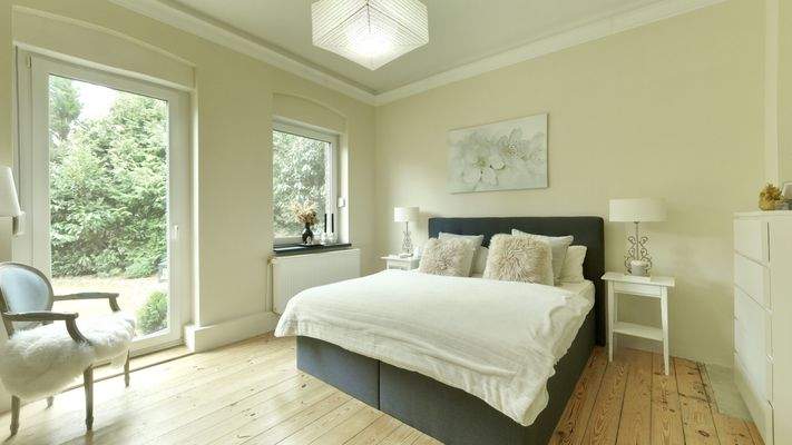 Das gemütliche Schlafzimmer im EG