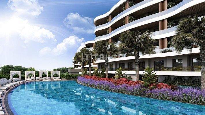 Sea View Apartments in a Complex with Pool in Kuşadası
