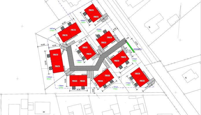 Gebäudekörper eingezeichnet