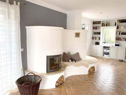 Wohnzimmer mit Kaminofen
