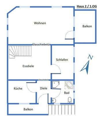 Haus 2  Obergeschoss