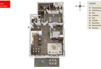 Grundriss Wohnung 1 Erdgeschoss