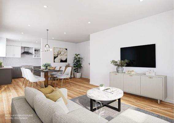 Visiualisierung Wohn,- Esszimmer