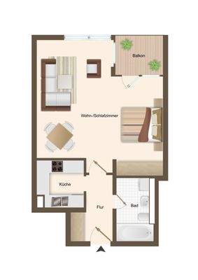 Grundriss  Whg. 21 u. 25