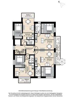 Etagenplan Obergeschoss