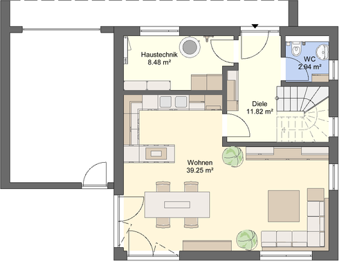 Sadtvilla Klassik 120 Erdgeschoss