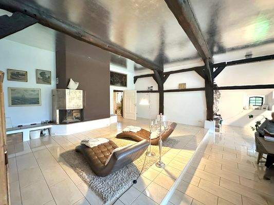 120 qm Wohnbereich mit Kamin