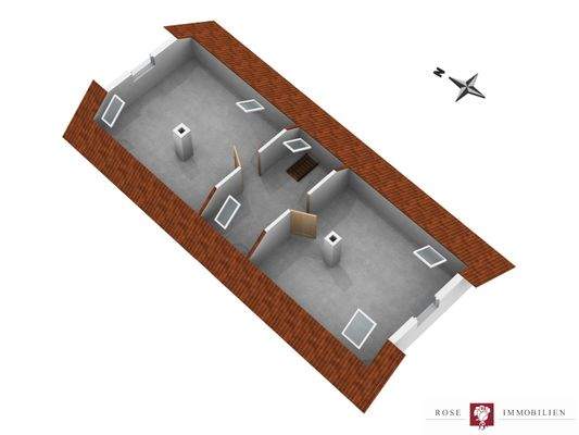 Grundriss Spitzboden (unverbindliche Illustration)