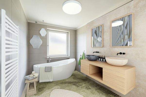 Bad virtuell renoviert und möbliert