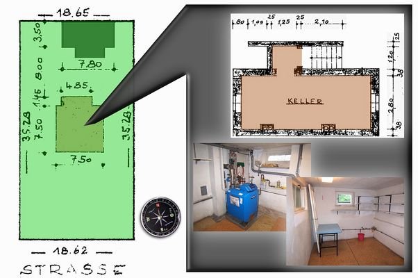 Lageplan und Keller