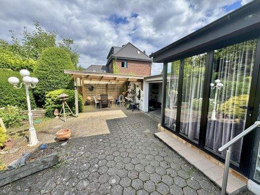 Terrasse überdachte Sitzecke