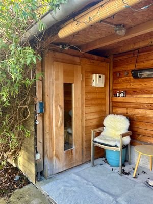 Die Sauna im Gartenhaus