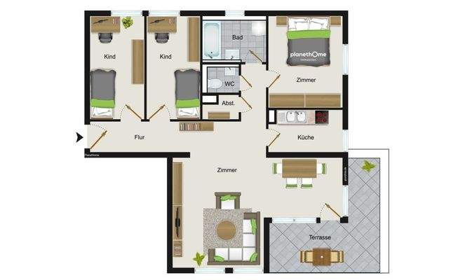 Grundriss Fliederweg 4 W7