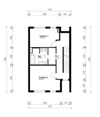 Grundriss Obergeschoss