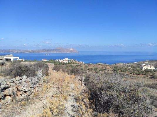 Kreta, Kokkino Chorio: Riesiges Grundstück mit Meerblick zu verkaufen