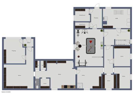 Grundriss  KG Komplett Haus und Anbau