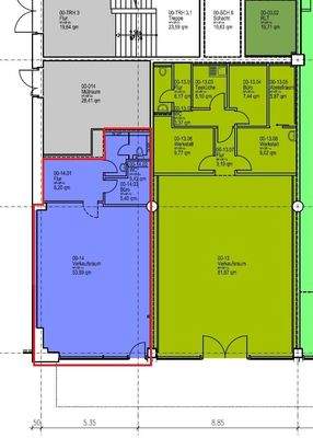 Grundriss Ladenlokal 