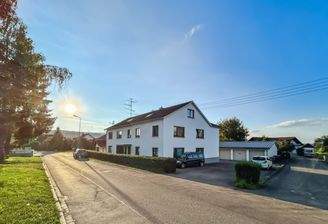 Ansicht Giebel mit Garagen