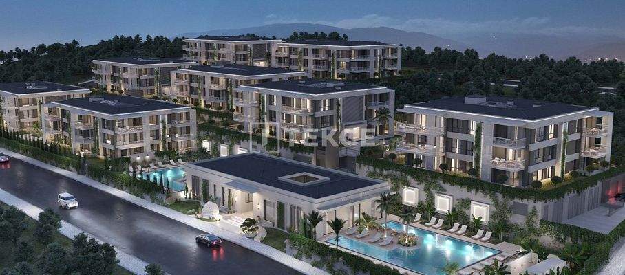 Apartments Close to the Sea in a Gated Complex in Çeşme