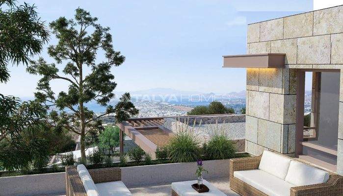 Detached Real Estate with Sea View in Central Location in Bodrum