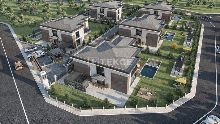 Villas for Sale with Private Pools in a Gated Complex in İncek