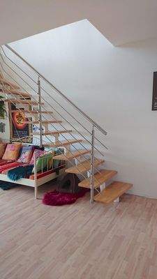 Treppe zur oberen Etage