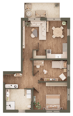 Grundriss Wohnung 14