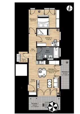 Grundriss WE 02