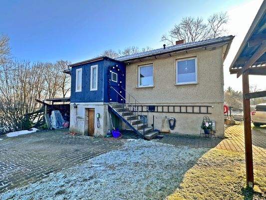 Ansicht Hauseingang mit Windfang