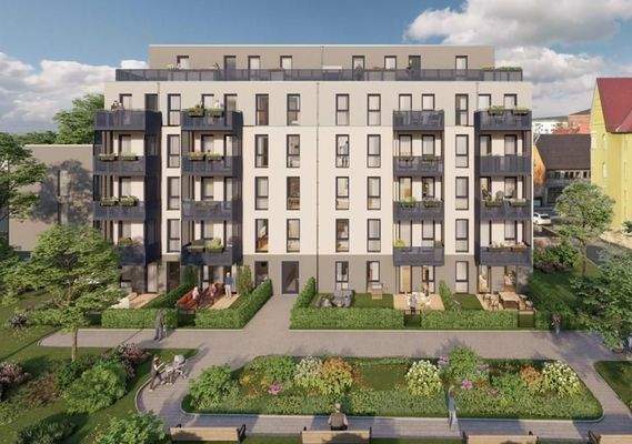 Objekt vom Stadtpark aus