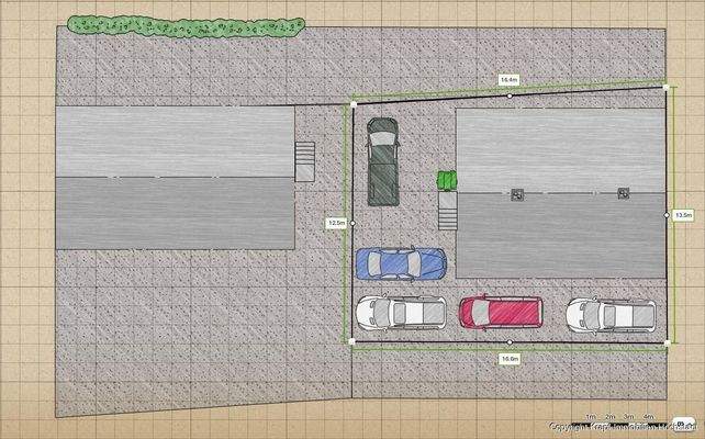 Parken 5 Stellplätze