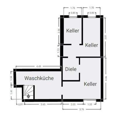 Grundriss Keller Vorderhaus