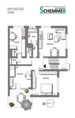 Grundriss MFH Erdgeschoss Obergeschoss