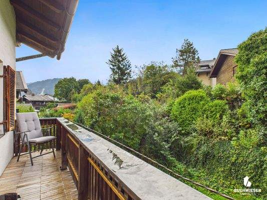 Blick zur Sprungschanze