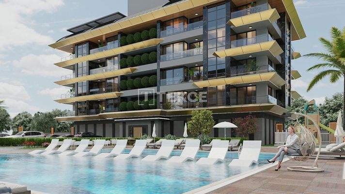 Apartments in a Complex Near the Beach in Alanya