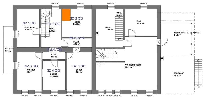 Grundriss Obergeschoss