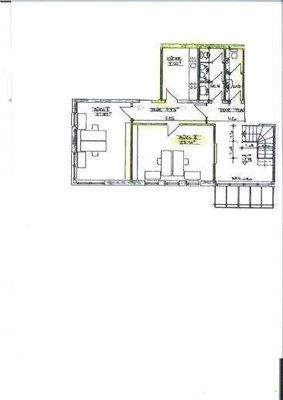 Grundriss, gelbe Markierung