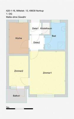 Grundriss der Wohnung