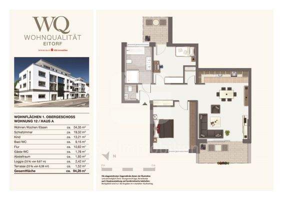 Grundriss Haus A Wohnung 12