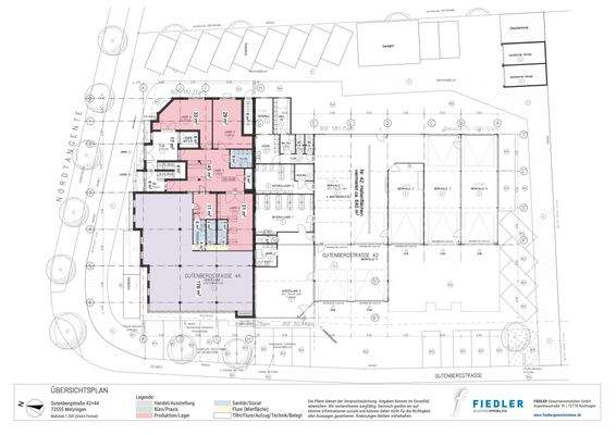 Plan EG Übersicht Gewerbeareal