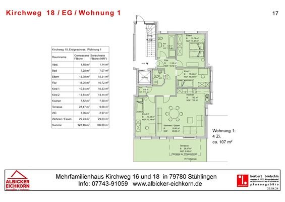 Grundriss Whg. 1 EG