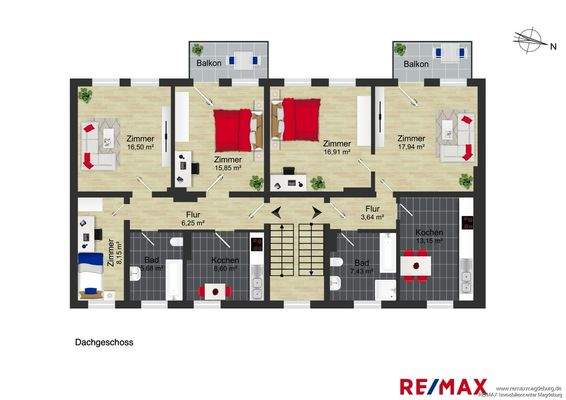 Grundriss Umfassungsstrasse 23 DG